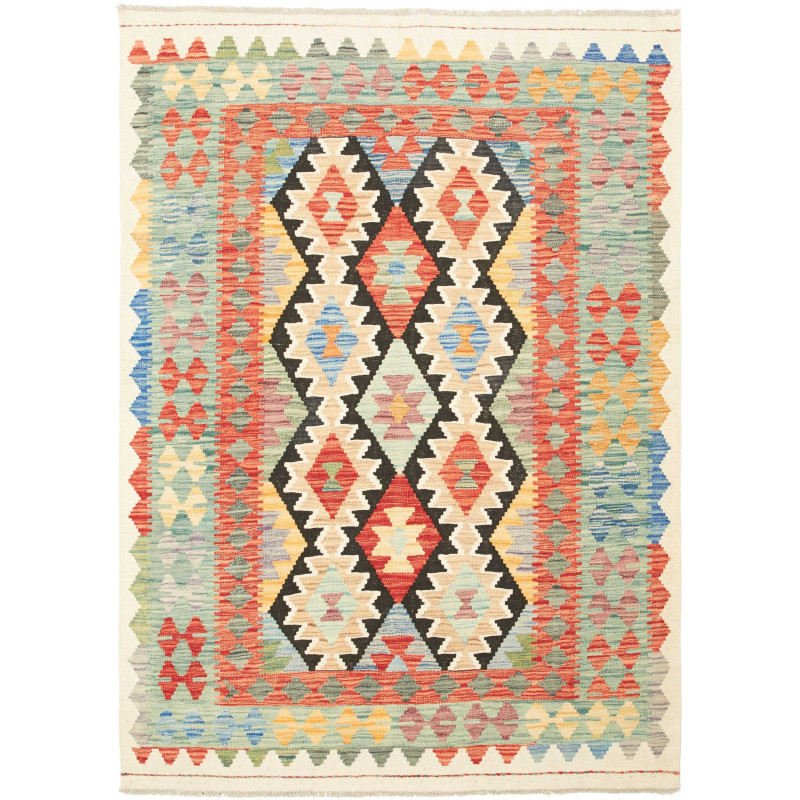 Kilim 132x181 Cm Kilim, Afghanistan, Hand-carded Wool (warp:
