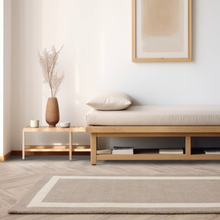 Rug ALBI geometric beige ivory 200x300 cm