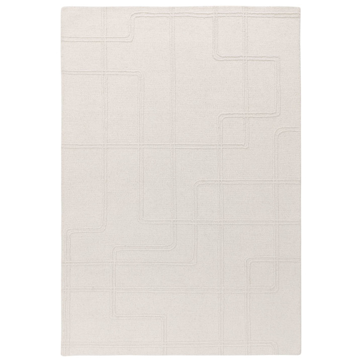 Tappeto Ada geometrico avorio e beige chiaro 160