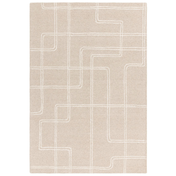 Tappeto Ada geometrico beige avorio 120x170 cm