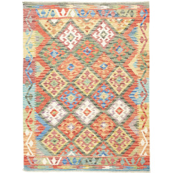 Kilim 130x173 Cm Kilim, Afghanistan, Hand-carded Wool (warp: