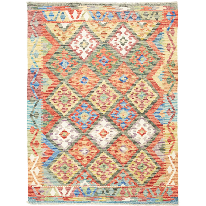 Kilim 130x173 Cm Kilim, Afghanistan, Hand-carded Wool (warp: