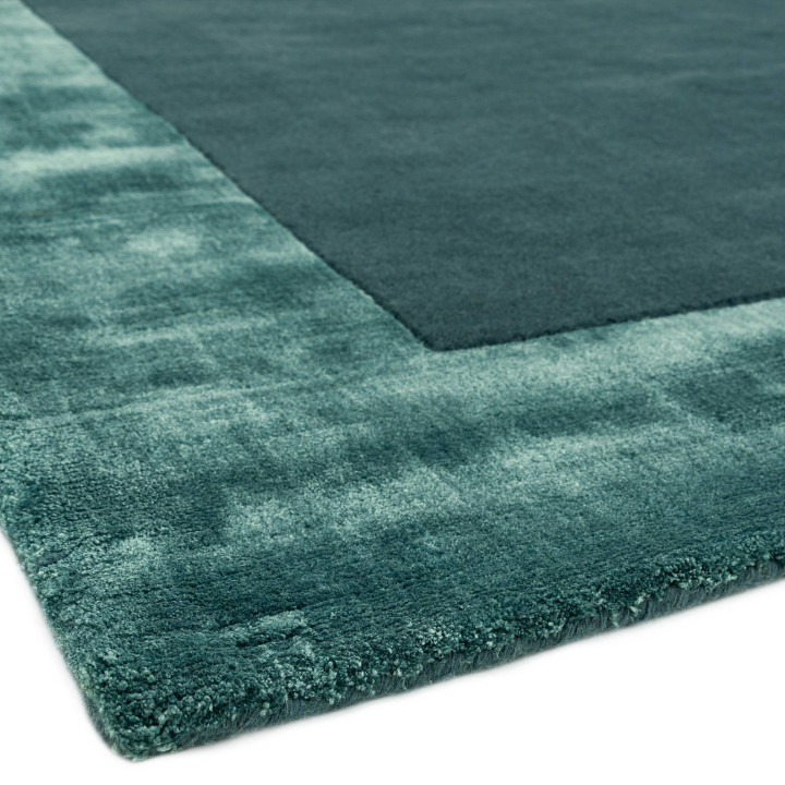 Tappeto Ascot geometrico blu petrolio e azzurro