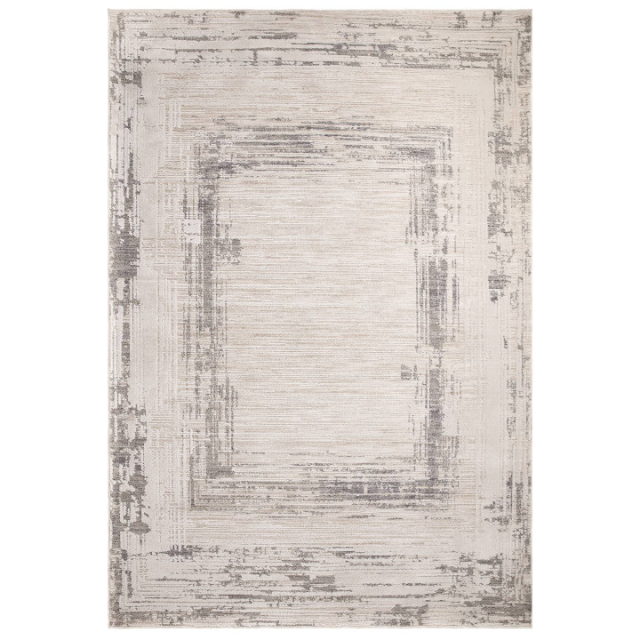Tappeto Anders geometrico grigio antracite e bei