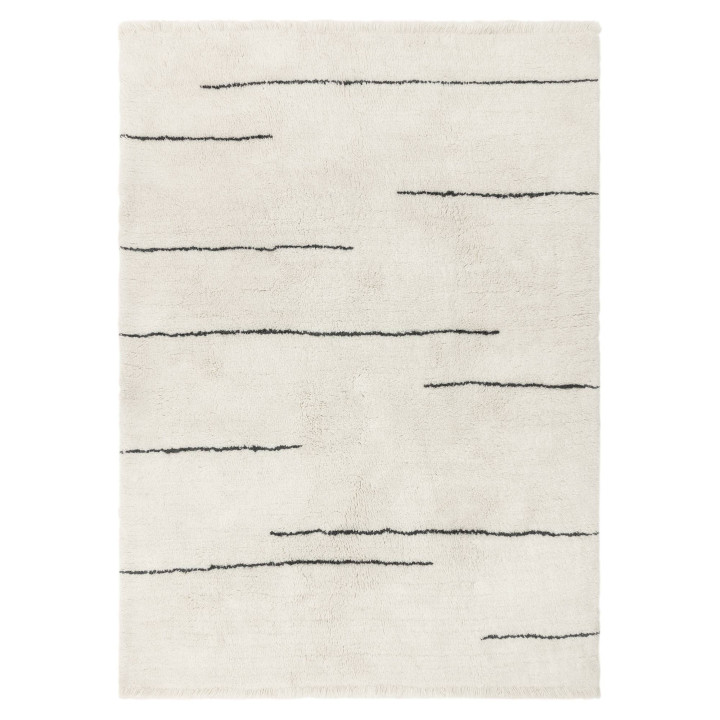 Rug Azera Berber geometric cream and black 200x2