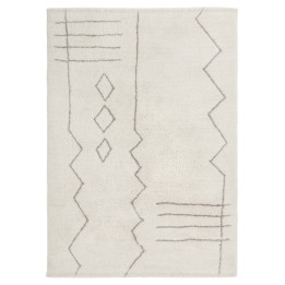 Rug Azera Berber geometric cream and light grey