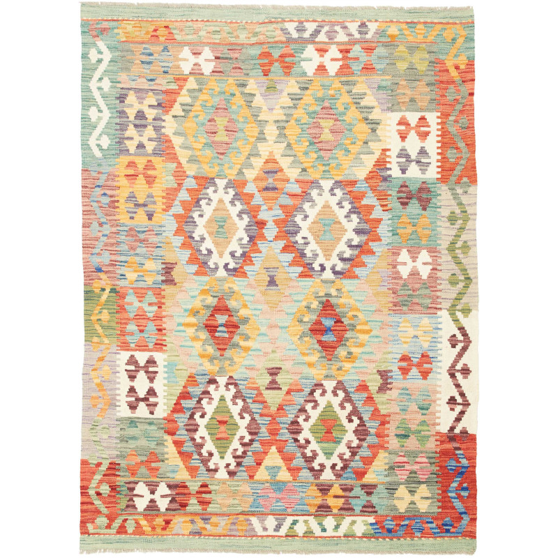 Kilim 129x178 Cm Kilim Afghanistan. Hand-carded Wool (warp:
