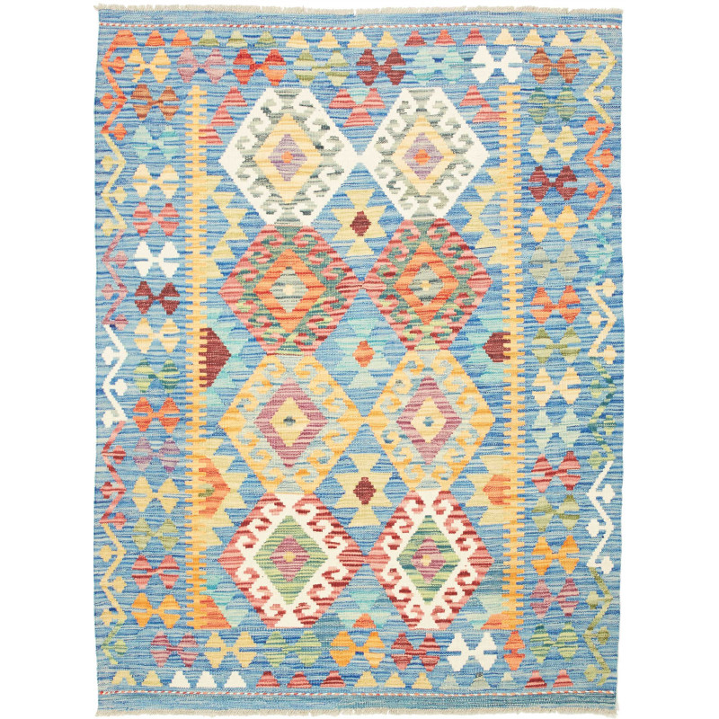 Kilim 130x176 Cm Kilim, Afghanistan, Hand-carded Wool (warp: