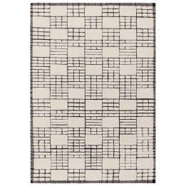 Tappeto Empire geometrico bianco e nero 120x170