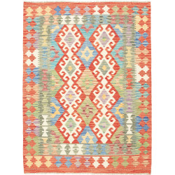 Kilim 129x171 Cm Afghan Kilim, Hand-carded Wool