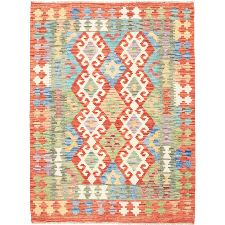 Kilim 129x171 Cm Afghan Kilim, Hand-carded Wool