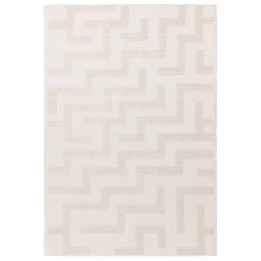 Rug Freja geometric white and beige 160x230 cm