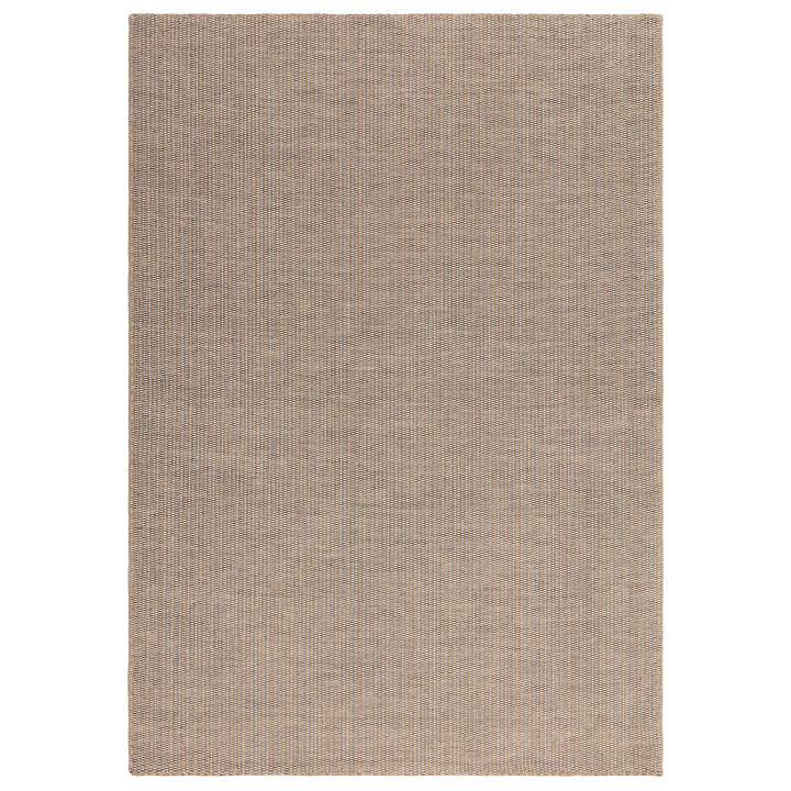 Rug Global plain beige and rope with neutral sha