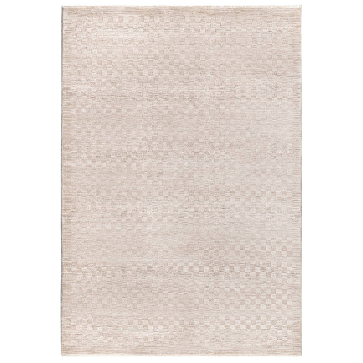 Rug Laurent geometric light beige and soft taupe