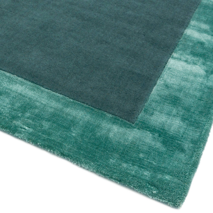 Rug Ascot geometric dark blue aqua green 200x290