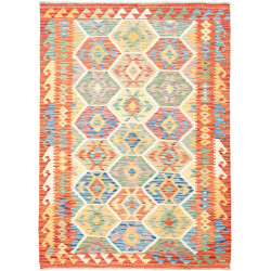 Kilim 128x176 Cm Kilim, Afghanistan, Hand-carded Wool (warp:
