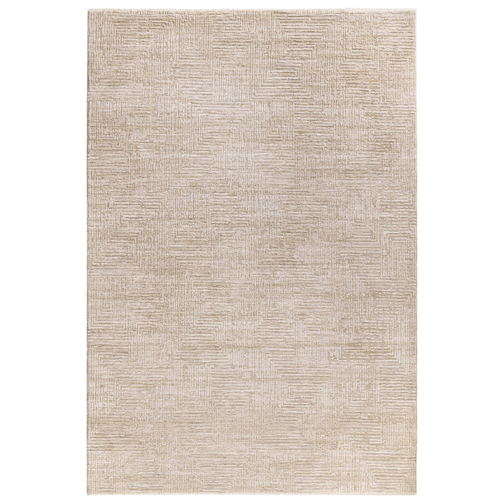 Rug Laurent geometric beige and taupe 200x300 cm