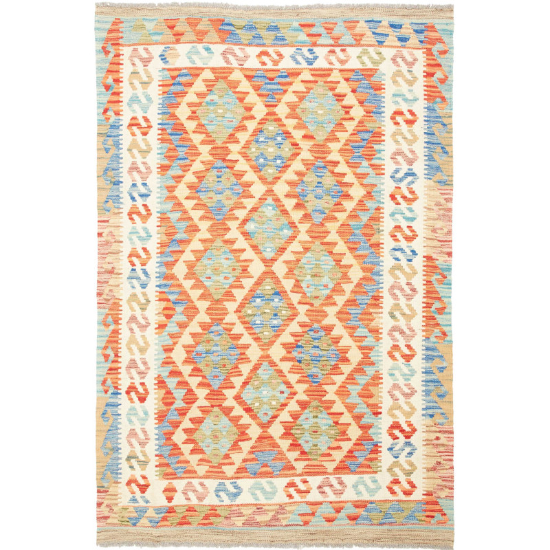 Kilim 124x182 Cm Kilim Afghanistan Hand-carded Wool Cotton