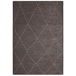 Rug Mulberry geometric dark grey and silver 120x