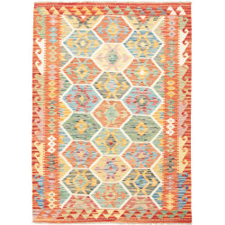 Kilim 126x176 Cm Kilim Afghanistan, Hand-carded Wool (cotton