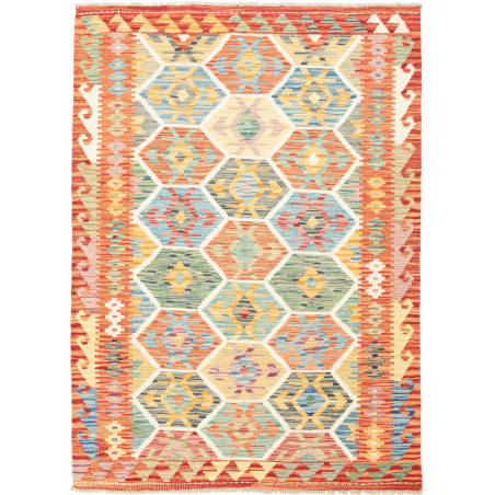 Kilim 126x176 Cm Kilim Afghanistan, Hand-carded Wool (cotton