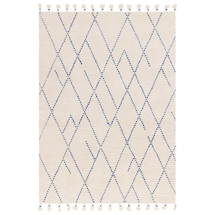 Rug Nepal geometric beige blue 160x230 cm