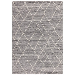 Rug Noah geometric charcoal grey and white 120x1