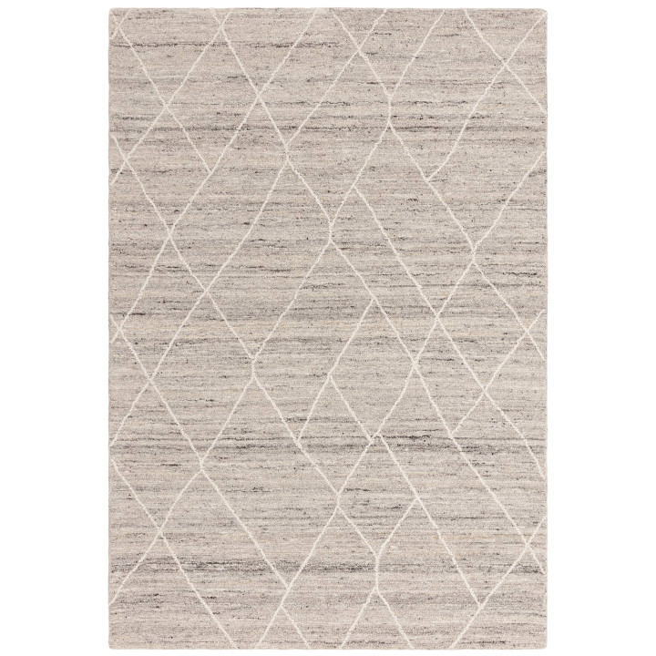 Rug Noah geometric light grey taupe and off-whit