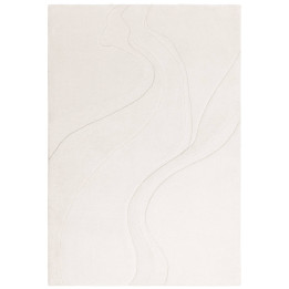 Tappeto Olsen astratto crema e bianco 200x290 cm
