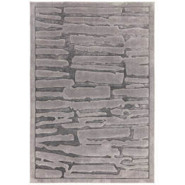 Tappeto Valley geometrico grigio e argento 200x2