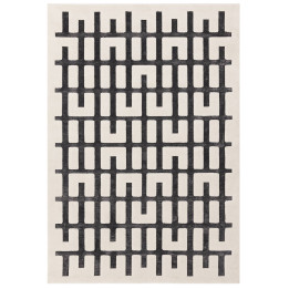 Rug Valley geometric black and white 120x170 cm