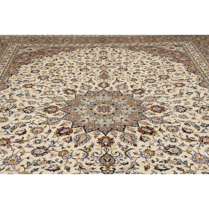 Hand Made Rug Kashan Persia 295x392 Beige Ivory