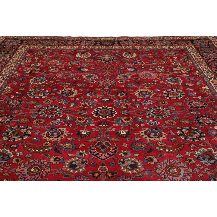 Hand Made Rug Mashad Persia 313x410 Red Dark Bl