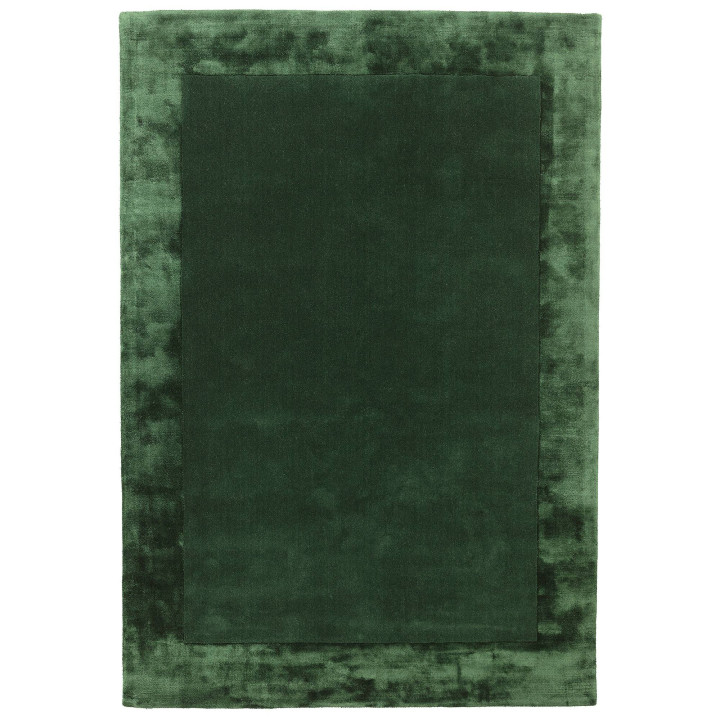 Tappeto Ascot geometrico verde scuro e verde oli