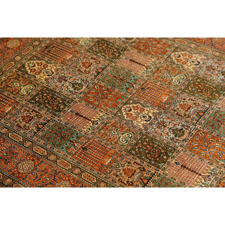 Tappeto Originale Ghom Seta Persia 97x154 Terra