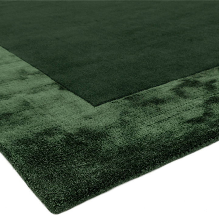 Tappeto Ascot geometrico verde scuro e verde 160