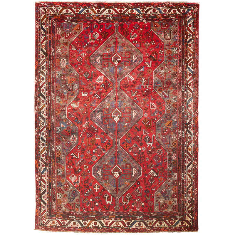 Shiraz 214x302 Cm Shiraz, Persia, Hand-carded Wool (cotton