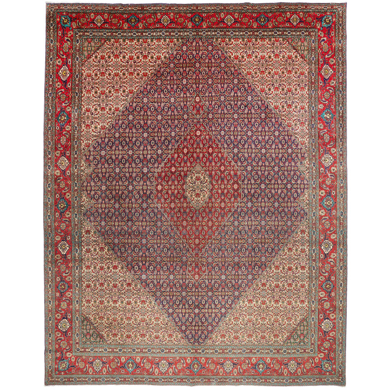 Tabriz 303x383 Cm Tabriz Persia Hand-carded Wool (warp: