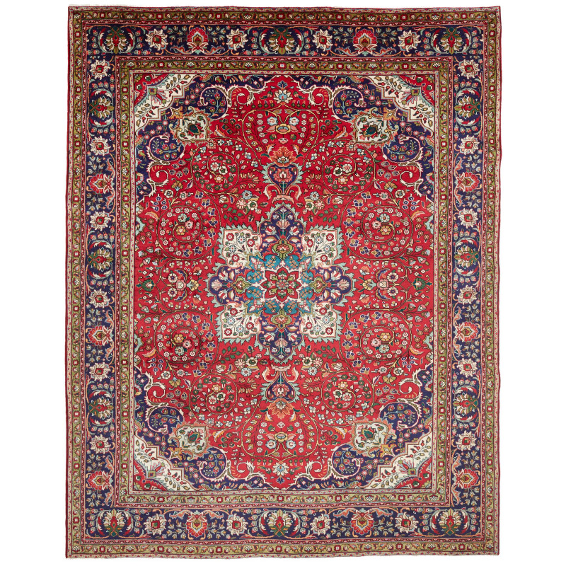 Tabriz 260x336 Cm Tabriz, Persia, Hand-carded Wool (warp: