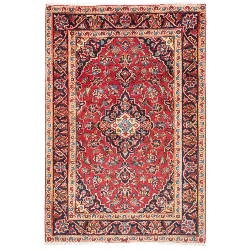 Kashan Fine 97x140 Cm Kashan Fine, Persia, Hand-carded Wool
