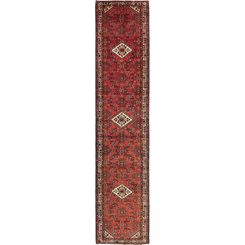 Hamadan 90x405 Cm Hamadan, Persia, Hand-carded Wool (warp: