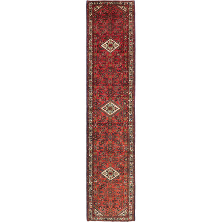 Hamadan 90x405 Cm Hamadan, Persia, Hand-carded Wool (warp: