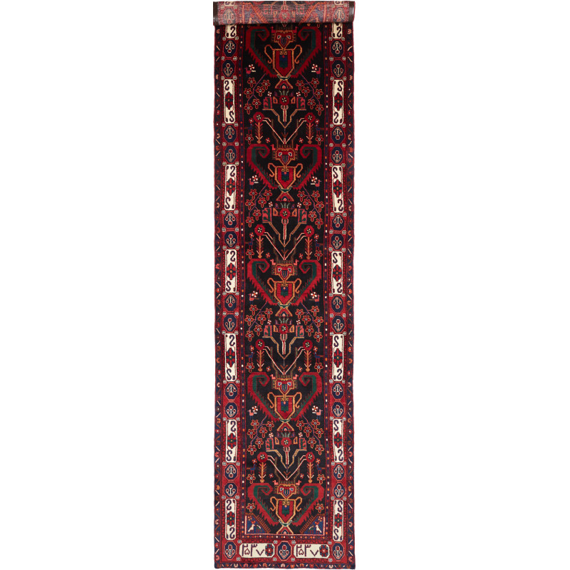 Hamadan 102x477 Cm Hamadan, Persia, Hand-carded Wool (cotton