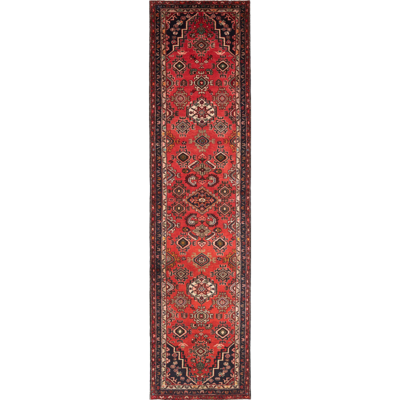 Hamadan 103x425 Cm Hamadan Persia Hand-carded Wool Cotton