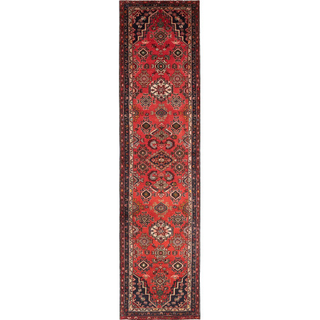 Hamadan 103x425 Cm Hamadan Persia Hand-carded Wool Cotton