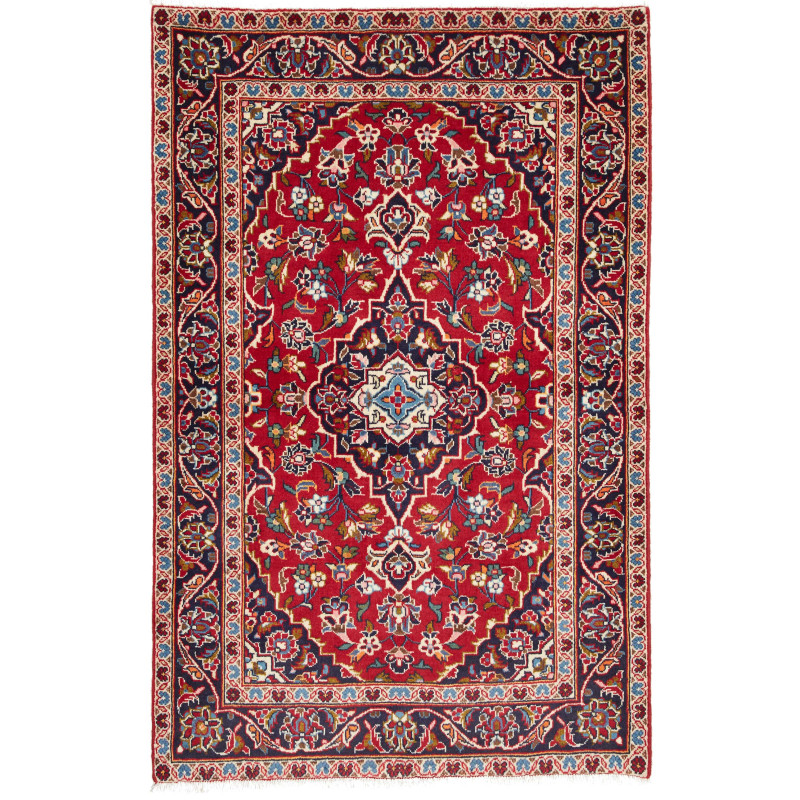 Kashan Fine 98x148 Cm Kashan Fine, Persia, Hand-carded Wool