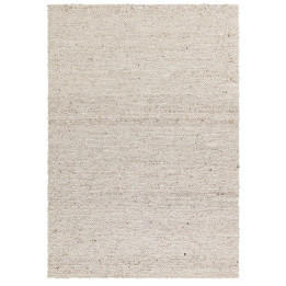 Tappeto Adler tinta unita crema e bianco 160x230
