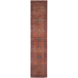Rug Mamlouk Pakistan 82x391 Terracotta Red Blue