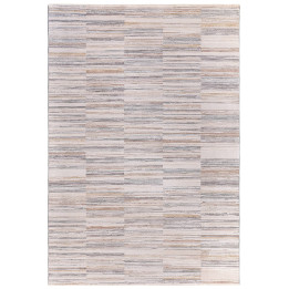 Rug Anders geometric grey beige ocher and taupe
