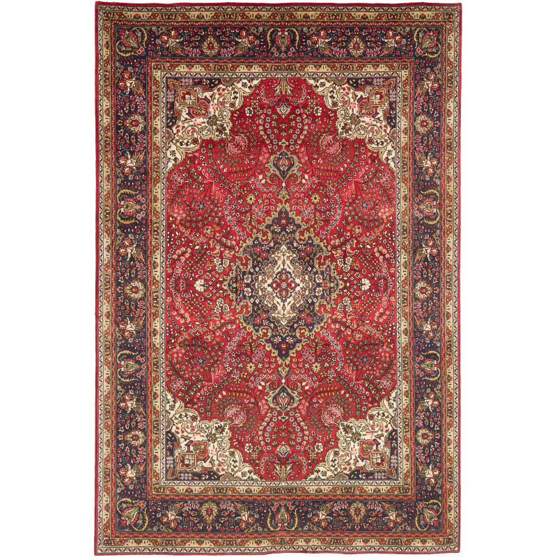 Tabriz 200x300 Cm Tabriz, Persia, Hand-carded Wool (warp: